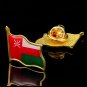 5PCS Sultanate of Oman National Flag Lapel Pin Enamel Made of Metal Souvenir Hat Men