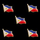 5PCS Philippines Flag Brooch National Emblem Badge Tie Backpack Lapel Pin Jewelry