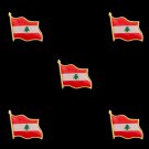 5PCS Republic of Lebanon Country Patriotism Metal Flag Lapel Pins & Badges