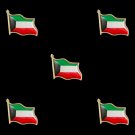 5PCS Middle East Kuwait Country Flag Lapel Pin Enamel Made of Metal Souvenir Hat Men