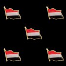 5PCS Yemen Republic Flag Pins Metal National Country Flag Pin Waving Badge