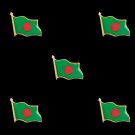 5PCS Bangladesh Waving National Flag Lapel Pin Badge Brooch W/ Butterfly Clip Brooch