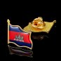 5PCS Cambodia Kingdom National Flag Lapel Metal Enamel Pin Badge