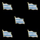 5PCS Israel Flag Pin Brooch Waving Country Flag Badge Lapel Pins Metal Flag Badge Brooch