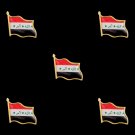 5PCS Iraq National Flag Pin Brooches Patriotism Gold Plated Waving Clothing Accessories