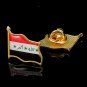 5PCS Iraq National Flag Pin Brooches Patriotism Gold Plated Waving Clothing Accessories
