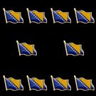 10PCS Euro Bosnia and Herzegovina Unique Waving Flag Brooch Badge Brooch European