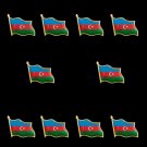 10PCS Azerbaijan National Gold Plated Flag Color Lapel Safety Pins For Official Suit Decorations
