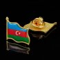 10PCS Azerbaijan National Gold Plated Flag Color Lapel Safety Pins For Official Suit Decorations