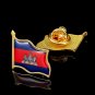 10PCS Cambodia World Country Metal Flag Lapel Pins Friendship Brooches Decoration