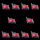 10PCS North Korea Republic World Flag Lapel Pin Country Badge Honor History Gift