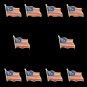 10PCS Pride Pin Malaysia Flag Waving Lapel Pin Brooch Decoration for Clothes/ Bags