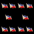 10PCS Asian Souvenirs Philippines Enamel Waving National Flag Brooch Tie Wearable Collectible