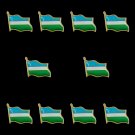 10PCS Republic of Uzbekistan National Flag Brooch Badge Tie Lapel Metal Brooch Pin Collectible