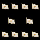 10PCS Cyprus Country Flag Pin Brooch Badge W/ Butterfly Clip Decorations