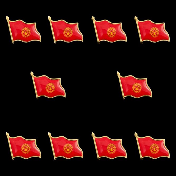 10PCS Kyrgyzstan Custom Logo Badges Wholesale Souvenir Lapel Pin Metal National