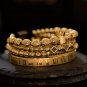 2020 New Design Handmade Braiding Bracelet Gold Hip Hop Men Polished C