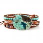 Leather Bracelets | Stone Bracelets - Women Leather Bracelet Natural C