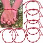 20pcs 7 Knots Red String Bracelet For Couple Protection Good Luck Amul
