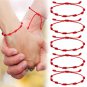 Red String Bracelet 7 Knots | Red String Protection Bracelet - 24pcs H
