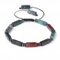Rectangle Shape Amethysts Bracelet Adjustable Natural Stone Indian Aga