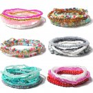Bohemian Handmade Multi-layer Beads Elastic Bracelet Set For Women Sum