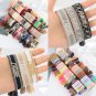 Bohemia Embroidery Letters Woven Tassel Bracelet For Women Handmade Ad