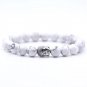 Handmade Natural Stone Buddha Head Bracelets Tiger Eye Lava Beads Brac