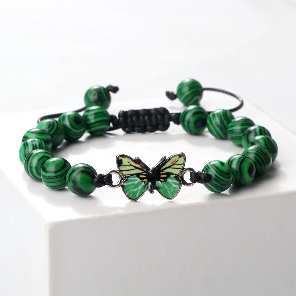 New Design Malachite Beaded Bracelets Handmade Natural Tiger Eye Stone