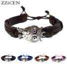 Women Vintage Owl Bracelet | Owl Charm Leather Bracelets | Vintage Pun