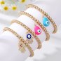 Boho Zircon Turkish Evil Eye Hamsa Hand Bracelet For Women Men Trendy