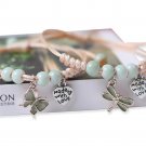 Bohemian Dragonfly Butterfly Pendant Handmade Braided Bracelet Anklet