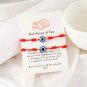 Fashion Handmade 7 Knots Red String Turkish Lucky Evil Eye Bracelet Fo