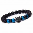 Natural Stone Beads Bracelet | Wolf Bracelet Natural Stones | Wolf Bra