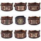 Leather Bracelets Viking | Wide Leather Bracelets | Leather Bracelet C
