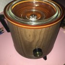 rival crock pot brown wood