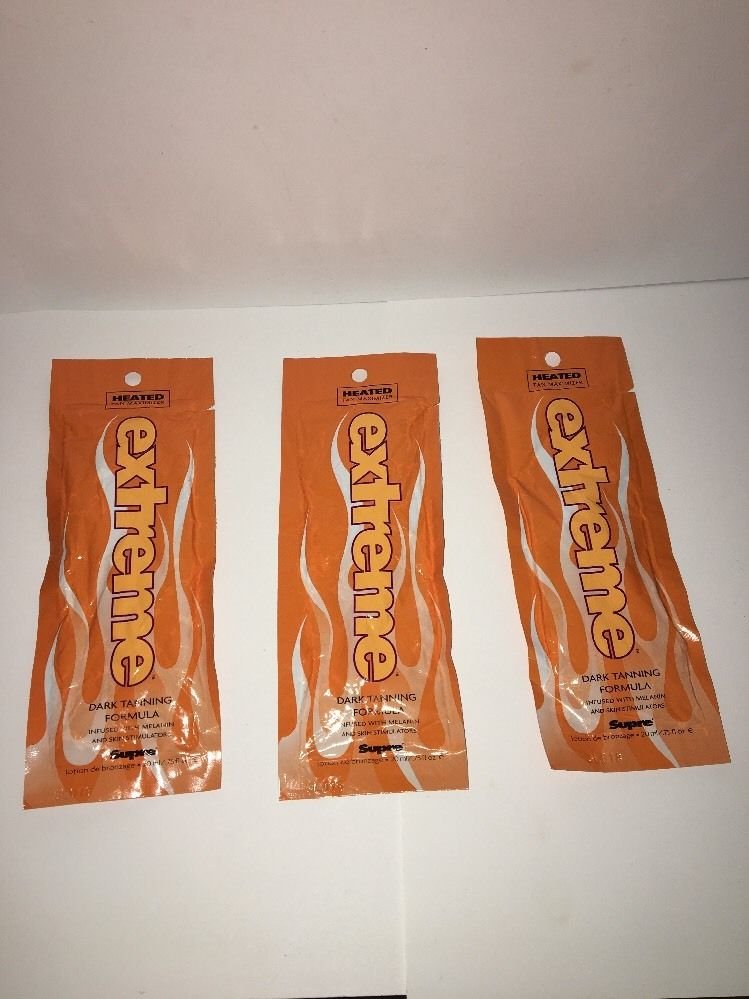 extreme Dark Tanning Formula-3 Packets Included-.75 fl oz Supre New-Get Dark