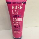 FOOT SCRUB BY BODY RAVES-PINK PASSION-6.1 OZ-RUSH LESS' , PLAY MORE COUREZ-NEW