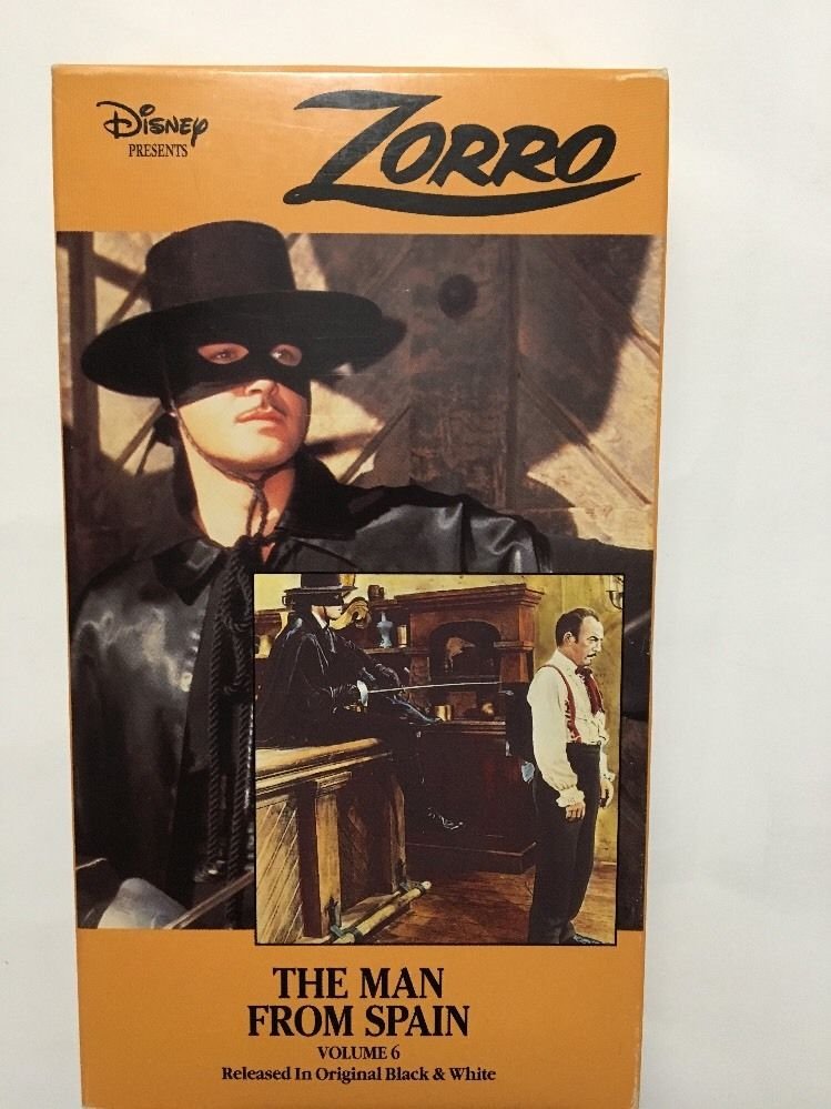 Zorro The Man From Spain Walt Disney Volume 6 VHS Video Tape Movie VINTAGE RARE