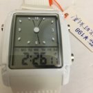 Watch Adult/Children LED Digital Analog Alarm Waterproof Rubber Wristwatch White