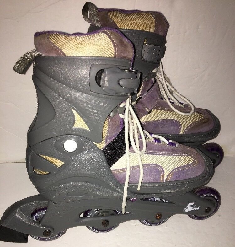 ABEC 5 Glitter Inline Roller Skates purple gray size 5-8 girls women-SHIPS N 24H