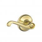 Schlage F40VFLA605 Flair Privacy Lever, Bright Brass