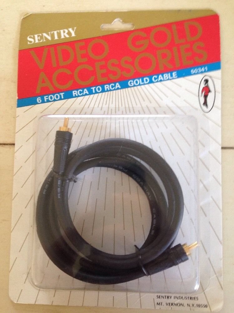 Sentry 6' FT RCA Cable Male to Male Interconnect Gold