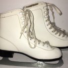 CCM Girls Figure Ice Skates Size 3-White SLM 8 2/3 rds Blades-SHIPS N 24 HOURS