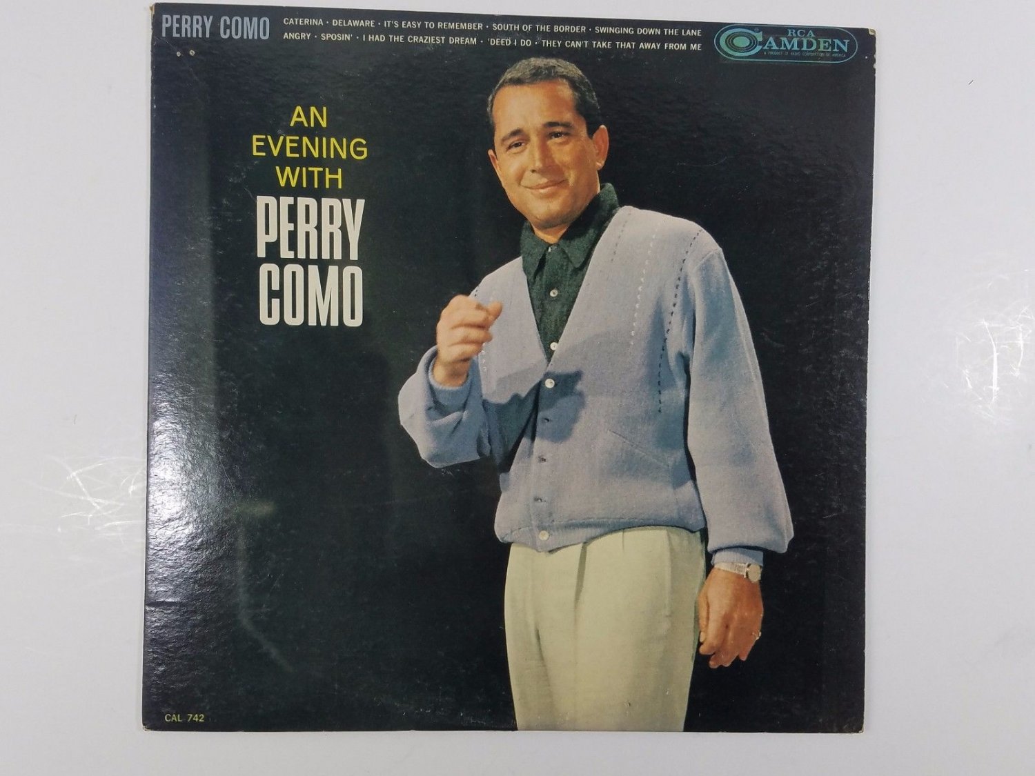 AN EVENING WITH PERRY COMO Vinyl Record CAL 742 MONO 1963 RCA CAMDEN
