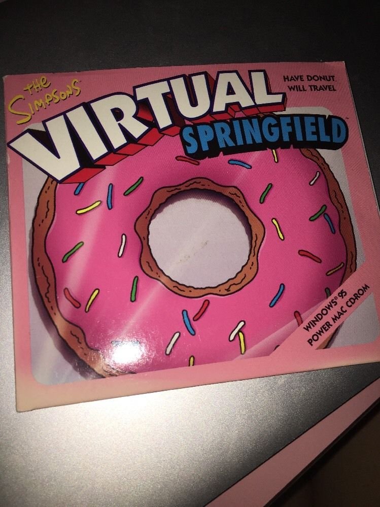 The Simpsons Virtual Springfield PC CD-ROM Game 1997 Complete w/ Manual Win 95