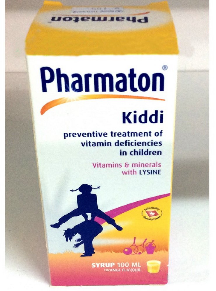 Pharmaton Kiddi Syrup 100 Ml Multivitamin And Calcium Mineral And