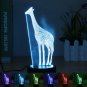 Christmas 3D Illusion Visual Night Light 7 Colors Change LED Desk Lamp Bedroom Home Decor