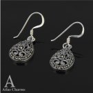 Details about  Marcasite Sterling Silver Hook Drop Earrings long jewellery Weddings Supplier