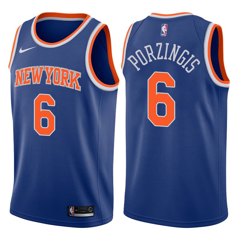 Kristaps Porzingis Icon (Blue) New York Knicks Nike Swingman